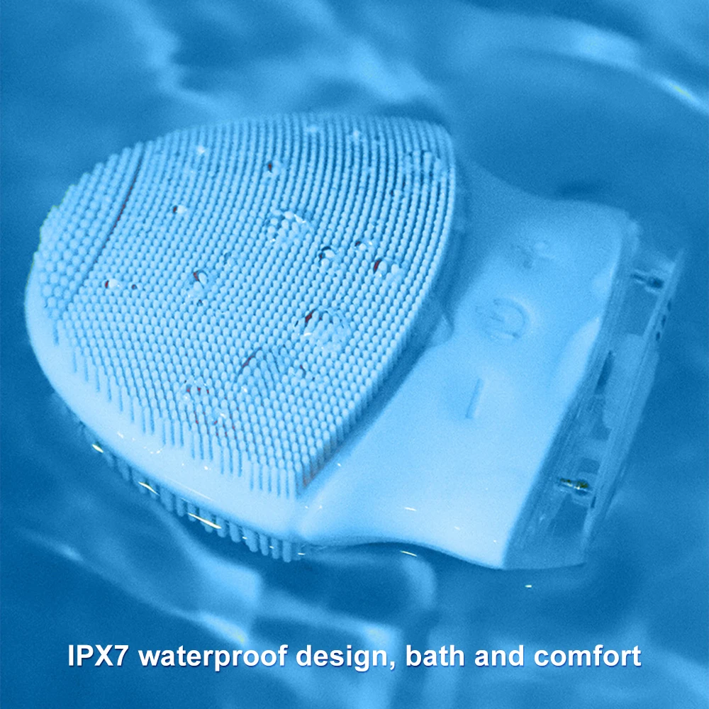 Электрическая силиконовая щетка для очищения лица массажер очиститель пор