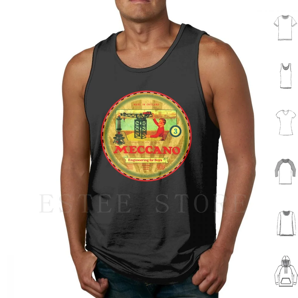 Meccano Metal Toys Uk Tank Tops Vest Sleeveless Meccano Metal Toys Uk Construction Set Boys Club Collectable Cool Kids