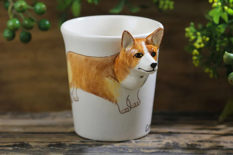 201 300 мл мультфильм 3D стереоскопический корги Хаски керамические кружки Милая