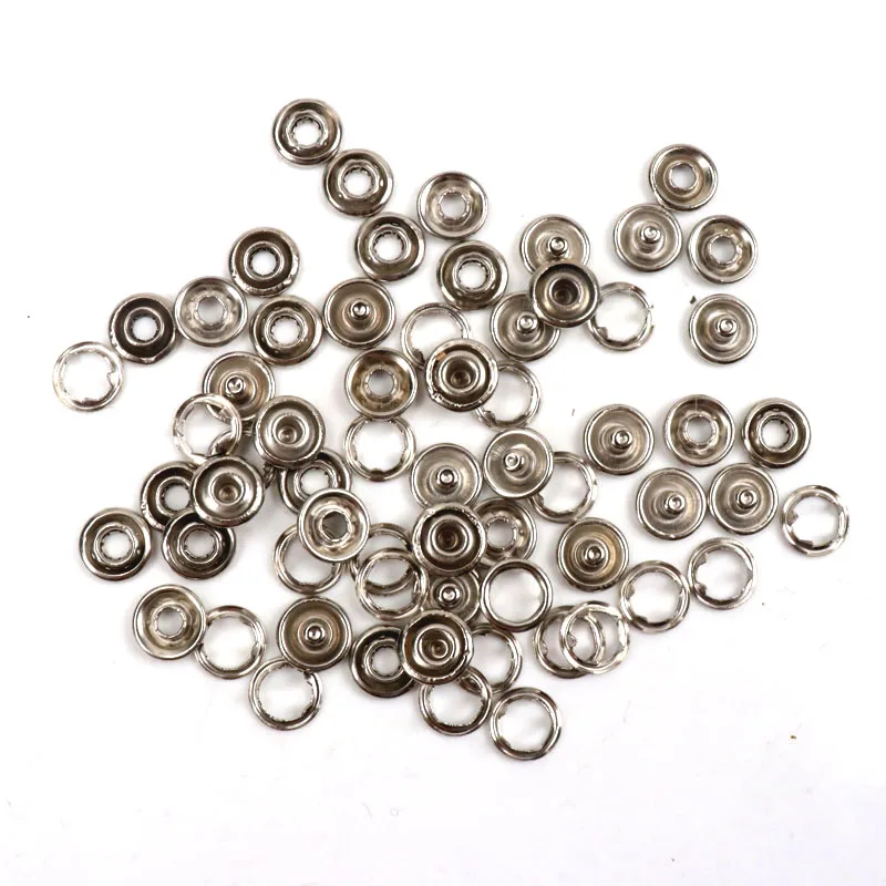 Metal Snaps for Baby Rompers - Prong Snap Buttons Fasteners with Buckle - 50 Sets (4pcs in 1 set) - Available in 7.5/9.5/11mm Sizes. image 4