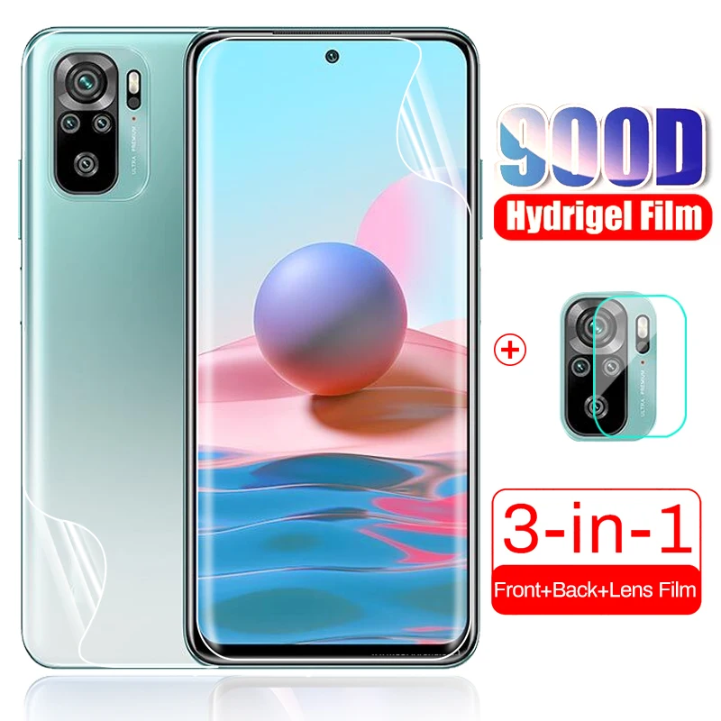 

Гидрогелевая пленка redmy note 10 для xiaomi redmi note 10 note10, Защитная пленка для переднего и заднего экрана камеры, стекло для note M2004J7AC 6,43 дюйма
