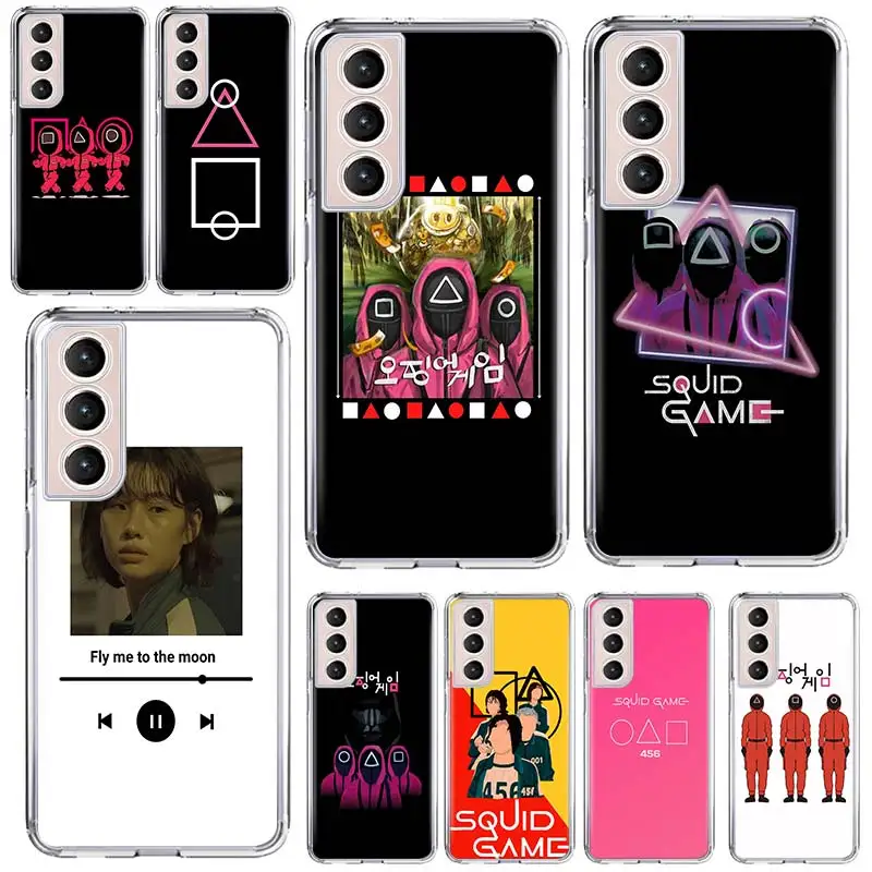 

Squid Game Korea Soft Phone Case Capa For Samsung Galaxy S21 Ultra S20 FE S8 S9 S10 S21 Plus S10e S7 Back Cover Coque Funda