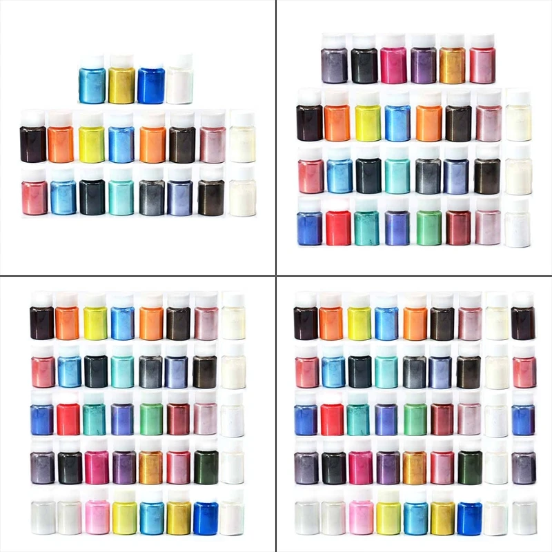 

20/30/40/45Colors Cosmetic Grade Pearlescent Natural Mica Mineral Powder Pigment J78F