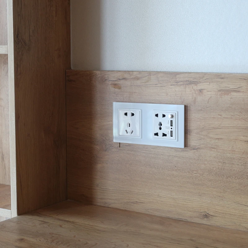 Золотая стеклянная панель 10 в универсальная розетка + 2 USB 5 такой же цвет как