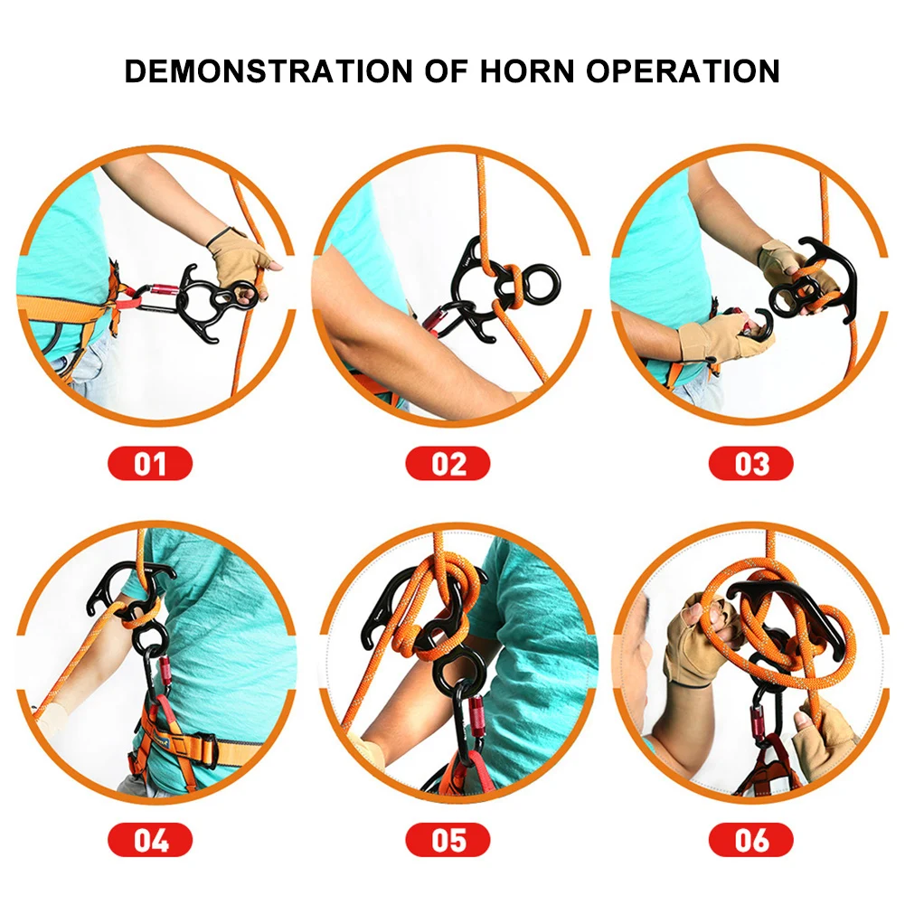 Xinda 50KN скалолазание карабин Рок альпинизм 8 слово кольцо Спуск устройство