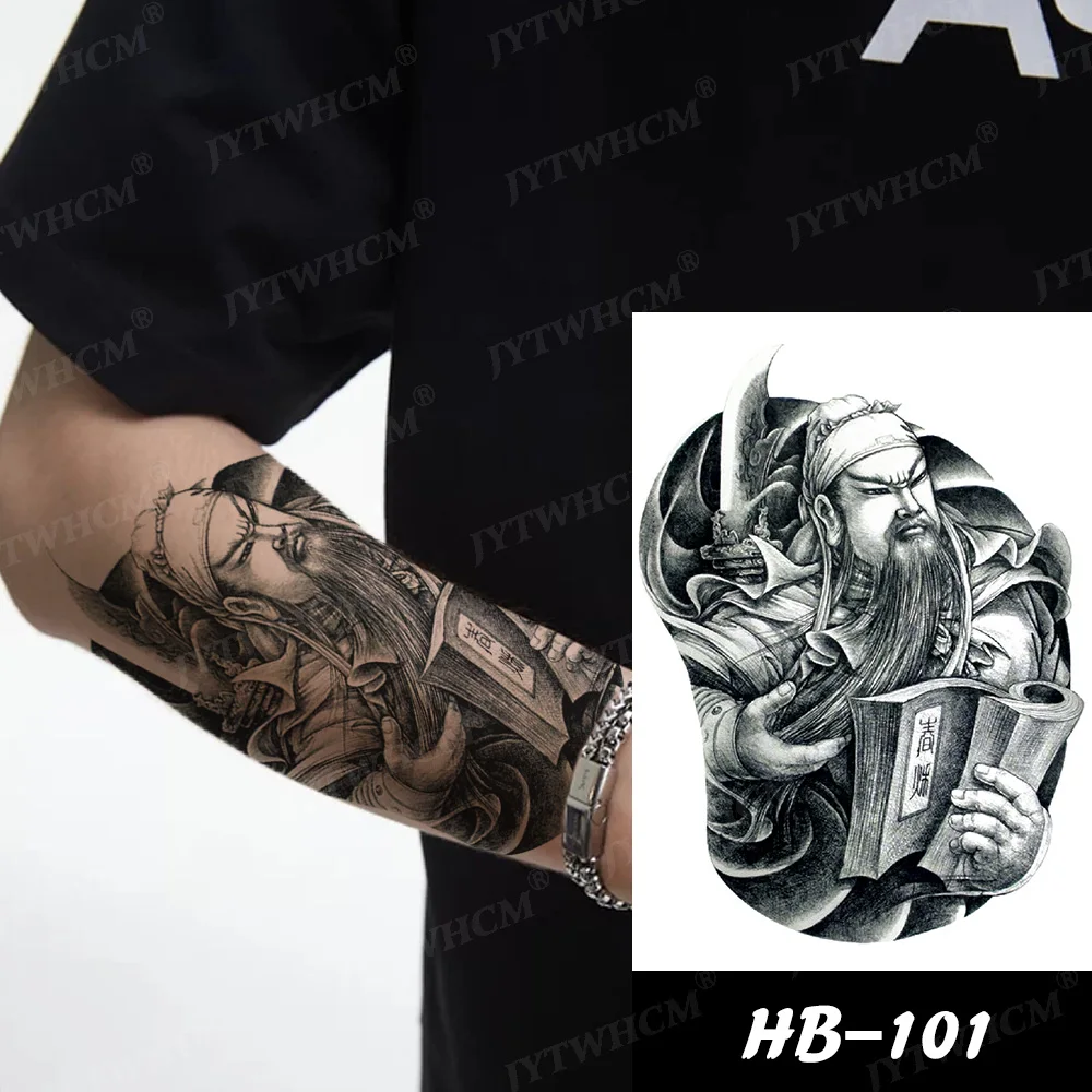 Черные скетч наклейки s искусственная Татуировка Череп Демон злые глаза