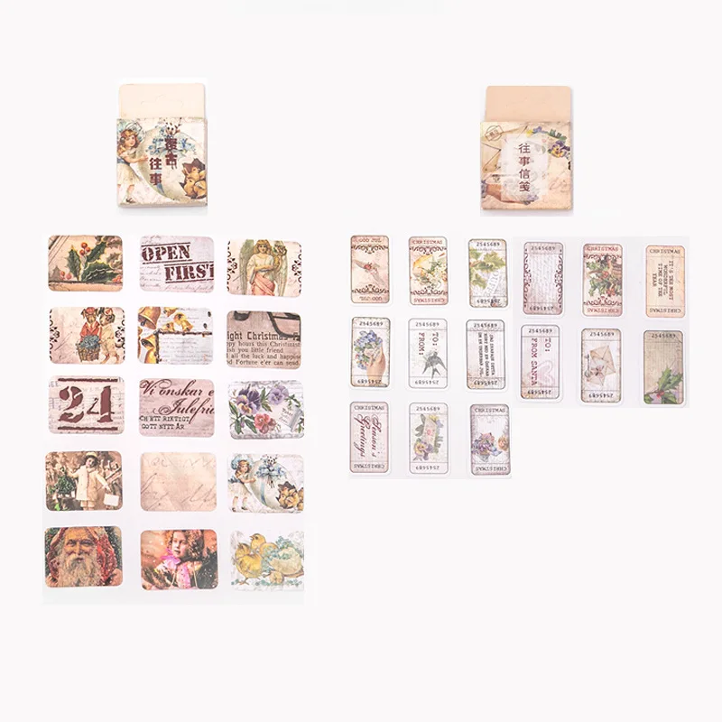 

45pcs/lot Kawaii Stationery Stickers Retro past Diary Planner Decorative Mobile Sticker Scrapbooking DIY Craft Sticker