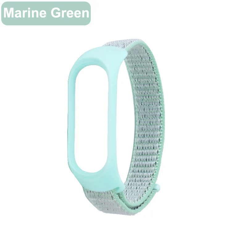 Marine Green Браслет mi Band 4, мягкий нейлоновый ремешок для Xiaomi mi, ремешок для браслета 4/3, ремешок для браслета mi Band 4 3, сменные смарт-Аксессуары - Цвет: Marine Green