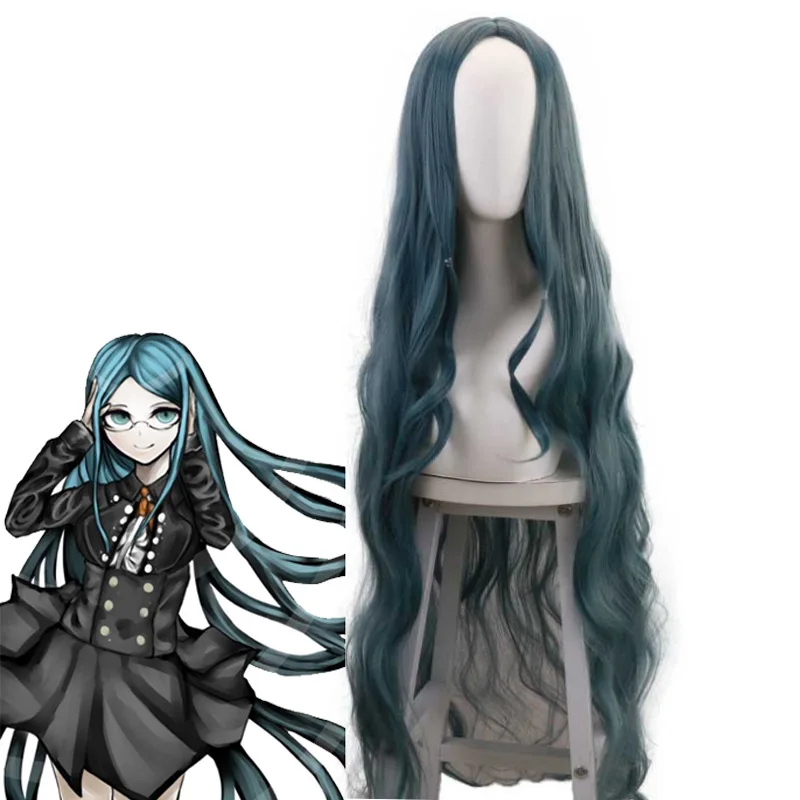 Парик Takerlam Danganronpa 3 Shirogane Tsumugi длинные синие волосы косплей костюм на Хэллоуин