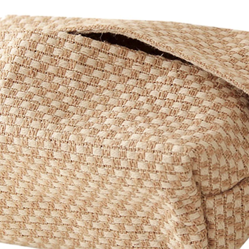 

Cotton&Linen Pumping Toilet Box,Fabric Simple Weaving Homestay Decoration,Toilet Paper Storage Box