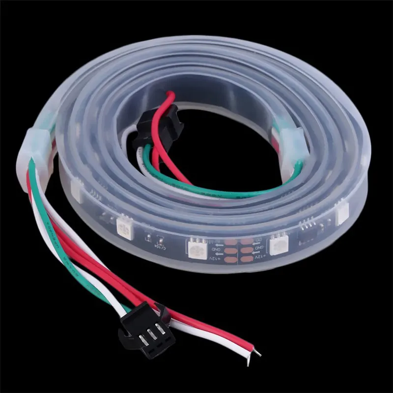 

PCB stairs decor WS2811 5050 RGB LED Strip Light Waterproof Addressable Tube white Shell 30LEDS/M PARTY TV tape lamp Colorfull