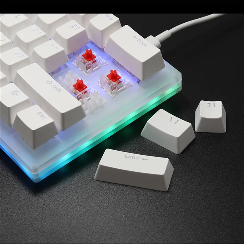 gamakay k61 mechanical keyboard hot swappable 61 keys tyce c wired rgb backlit gateron switch crystalline base gaming keyboard free global shipping