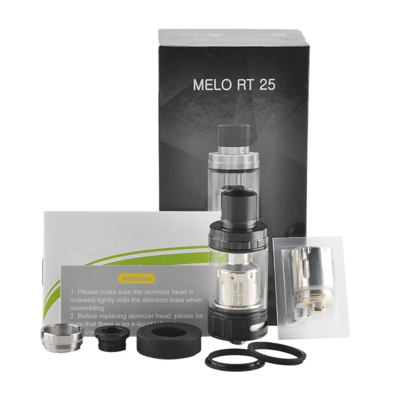 

Eleaf Melo RT 25 Diameter Sub Ohm Tank 4.5 Ml Atomizer Eleaf Intrekbare Top Vullen Rdta Verstuiver Tank Vape 510 Thread Tank