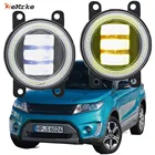 Пара светодиодных противотуманных фар ангельские глазки 2-в-1 для Suzuki Vitara Escudo Grand Vitara 2015 2016 2017 2018 2019 2020 2021