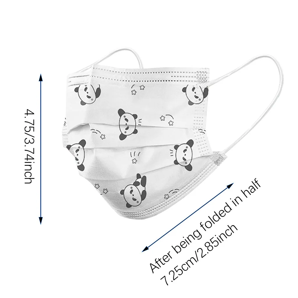 100 шт. одноразовые маски для лица с рисунком панды | Тематическая одежда и
