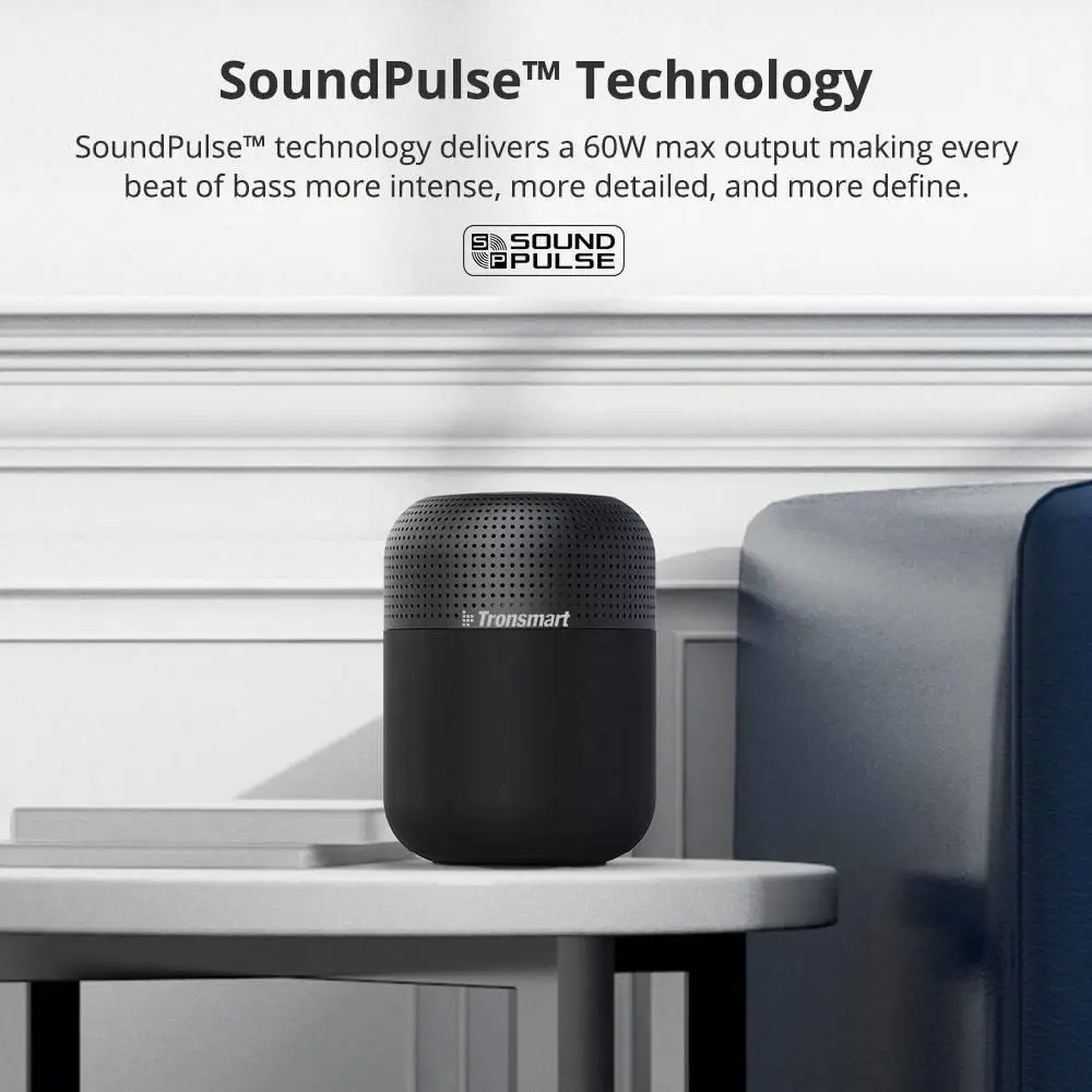 Tronsmart Element T6 Max 60 Вт Bluetooth 5 0 NFC динамик SoundPulse™20 часов воспроизведения Siri Google Assistant