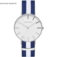 hannah martin watch men women couple watch fashion sport clock classical nylon quartz wrist watch relogio masculino feminino