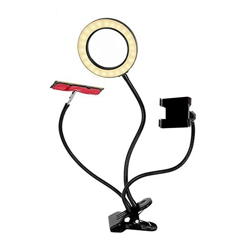 

Table Desk Gooseneck Magnifier with Adjustable Magnifying Lamp 10X Magnifying Glass with Light and Stand for Repair