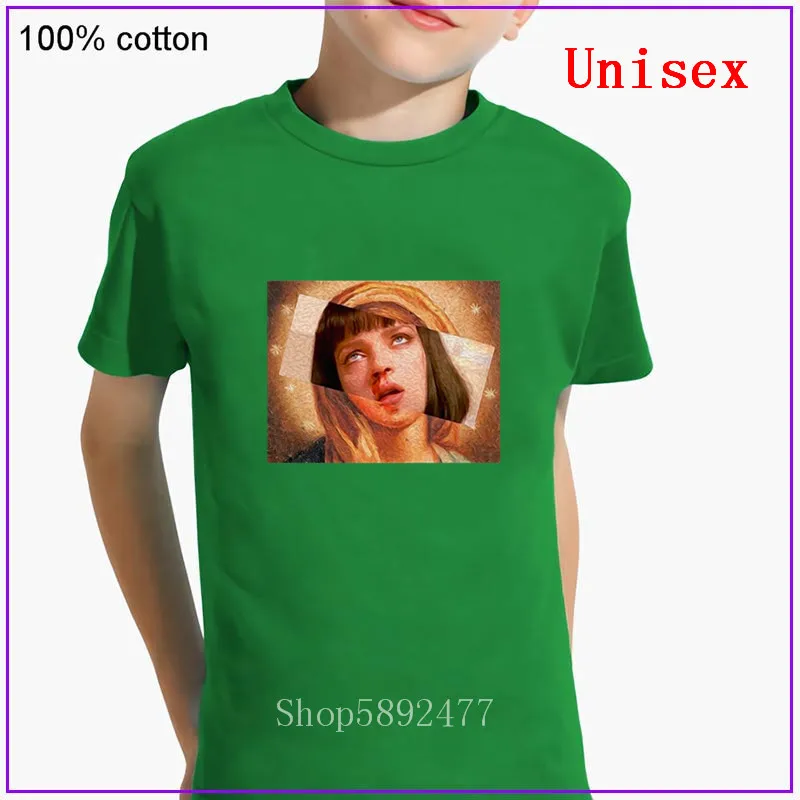 Детская Хлопковая футболка с коротким рукавом и надписью Pulp нимация | Мать