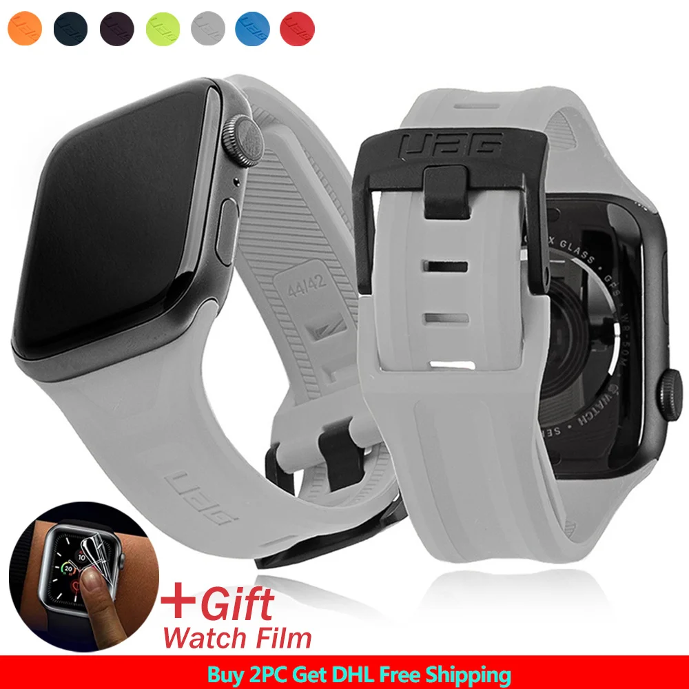 

Sports Slide tape For Apple IWatch Series 6 SE 44mm 40mm bracelet Strap For Apple watch 6 5 4 3 42mm 38mm Scout Silicon bracelet