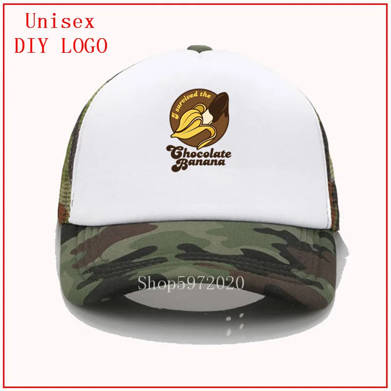 Шоколадный банан выживает Черная Женская кепка бейсболка женские головные уборы