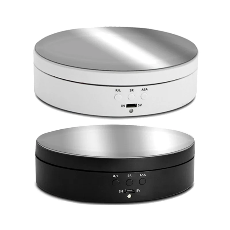 

Kili 2Pcs Electric Rotating Jewelry Display Stand Mirror Base Turntable Packaging Display for Photography Video Shoot Props