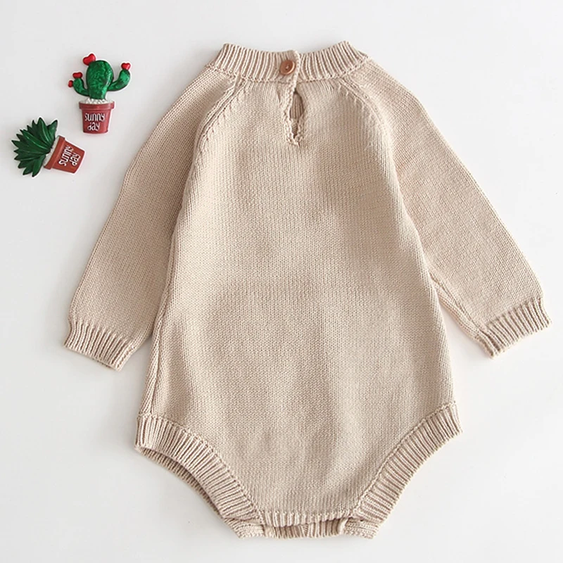 Новинка вязаный детский комбинезон осенняя одежда для новорожденных Детский с