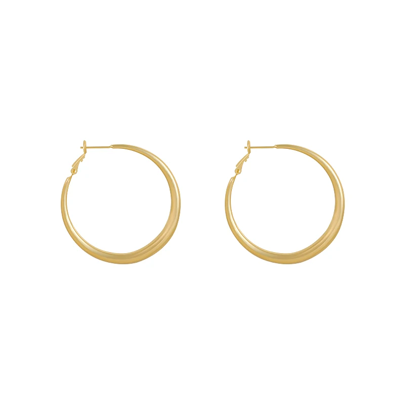 

2021 New Fashion Hip-Hop Metal Circle Hoop Earrings For Woman Temperament Korean Jewelry Christmas Party girls Unusual Earrings