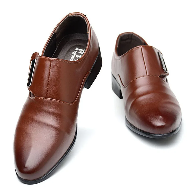 

Men Dress Shoes Solid Pattern Men Formal Shoes PU Leather Luxury Fashion Groom Wedding Shoes Men Oxford Shoes Dress Size 38-48
