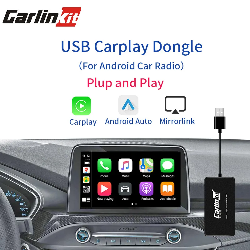 Carlinkit USB Carplay Smart Link Apple CarPlay Dongle для Android навигационный плеер мини Stick с