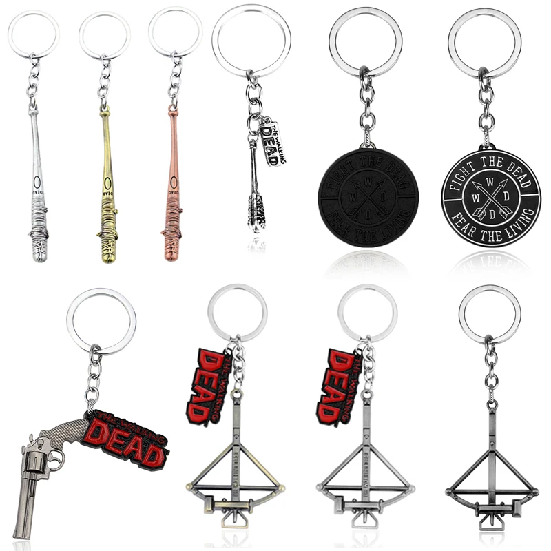 The Walking Dead Keychain Negan Lucille Mini Baseball Bat Ball Keyring Crossbow Bow Arrow Zombie Key Chain Metal Ring Holder | Украшения и