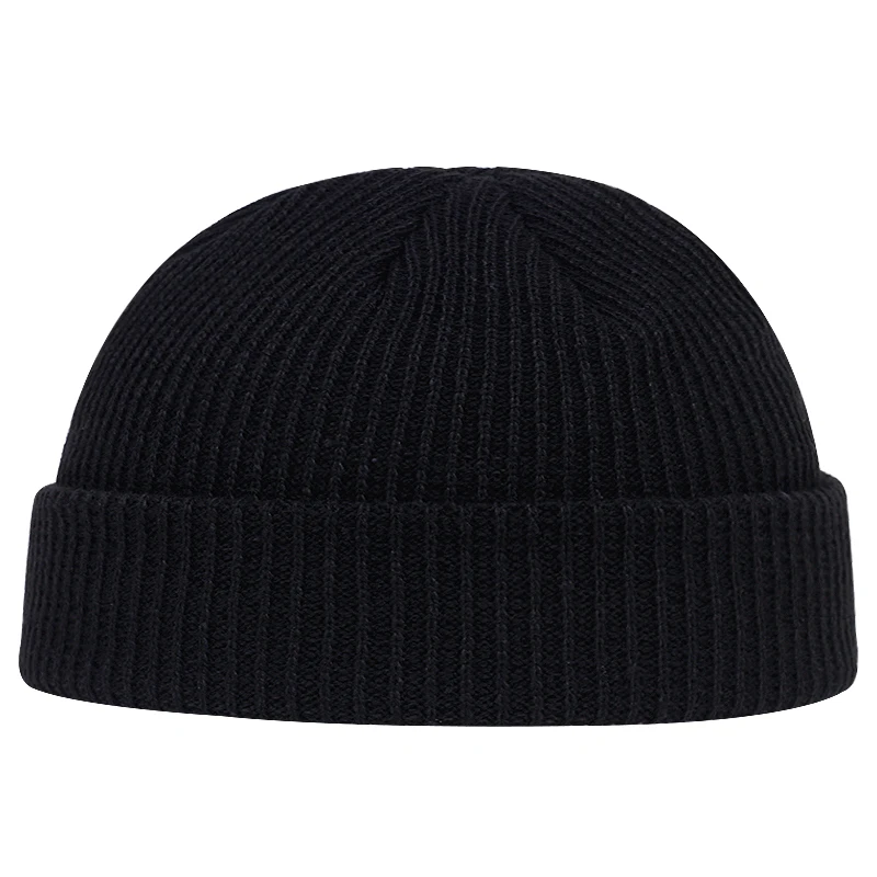 

autumn Winter Melon Cap Mens women Knitted Hat Beanie Skullcap Sailor Caps Cuff Short Brimless Retro Navy Style Hats casquette