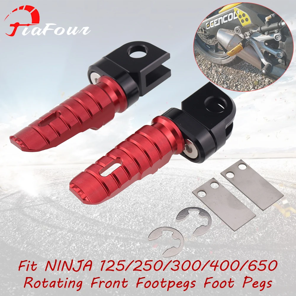 

Fit For NINJA 250 250R 300 400 400R NINJA 650 1000 Z1000SX NINJA 125 Front Footrest Foot Pegs Pedals