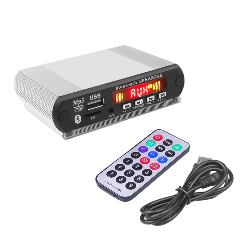 Автомобильный fm-радио модуль обновления Bluetooth громкой связи MP3 декодер плата комплект стерео голосовой Recoder TF карта U диск 3,5 мм аудио вход 12 В