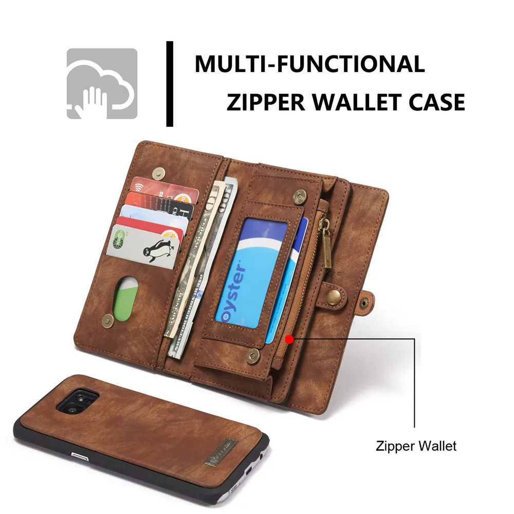 Многофункциональный чехол-кошелек для телефона чехлы Samsung Galaxy S7 Edge S8 S9 S10 Plus S10E Note 8