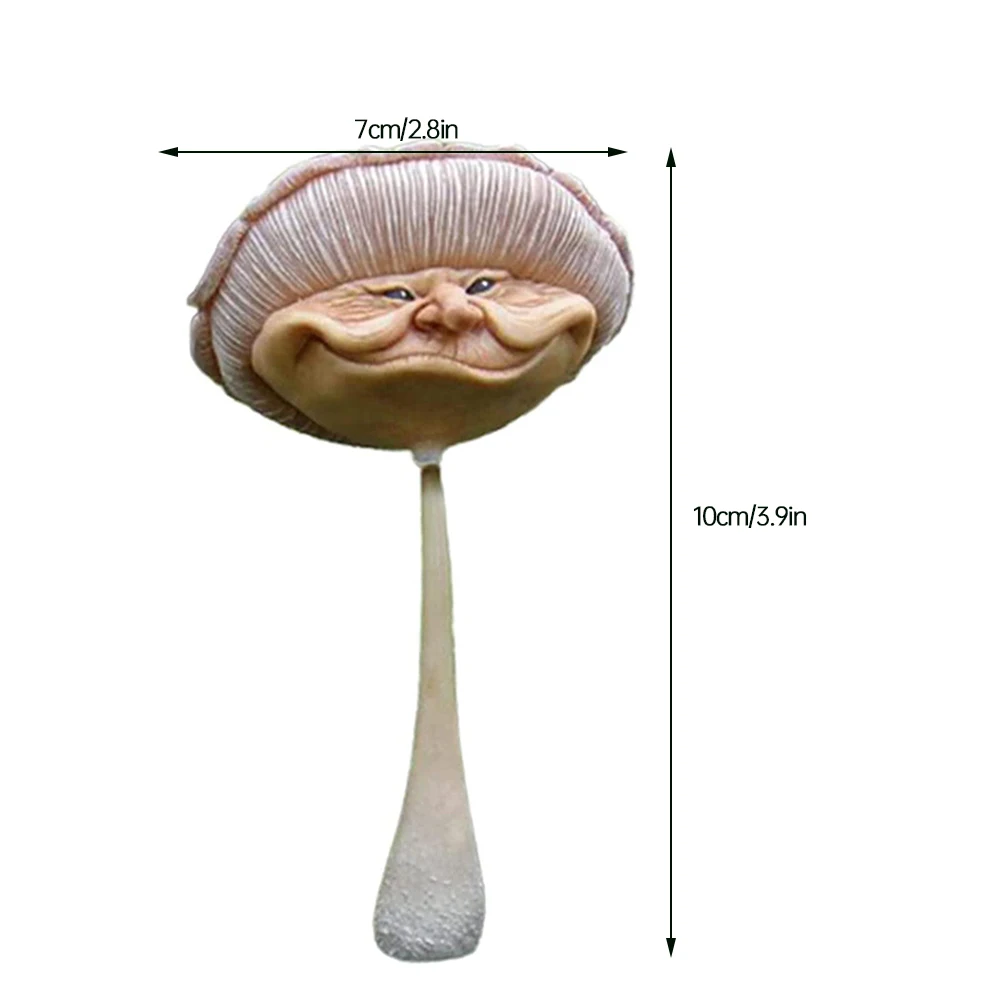 

Funny Resin Figurines Mushrooms Statue Resin Miniature With Old Women Face Garden Accessory Home Decoration Gardening Decor