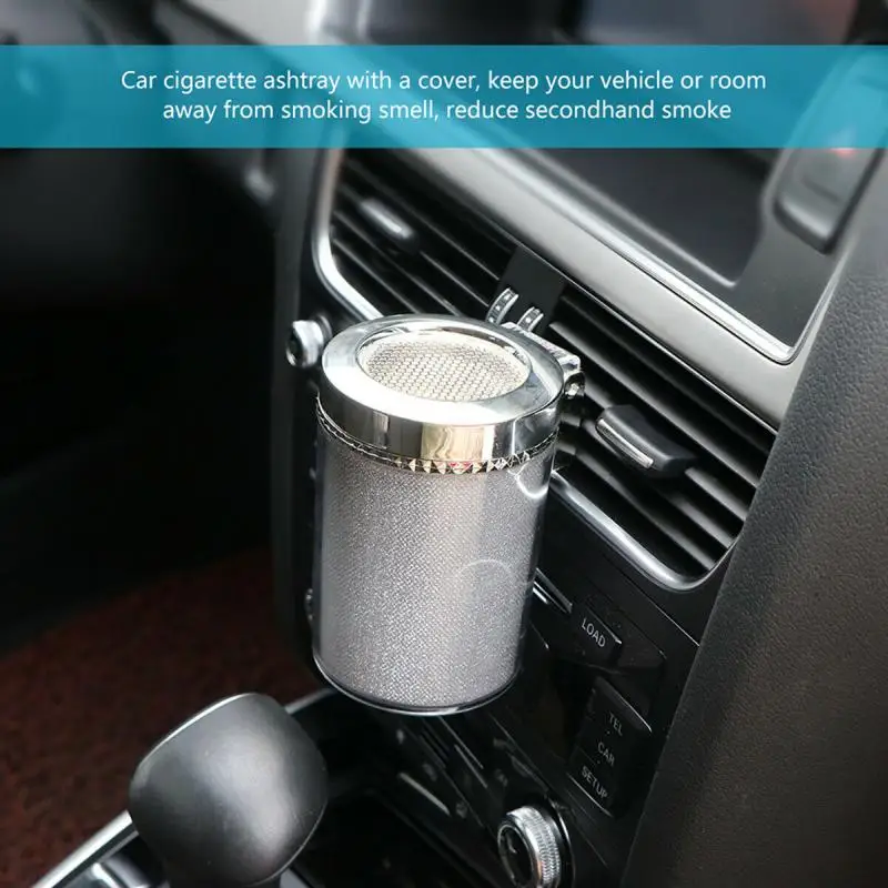 

Ashtray Universal Car Cigarette Cylinder Holder Car LED Light Up Ashtray Holder Smokeless Ash Cigarette Cylinder Cup Colorful