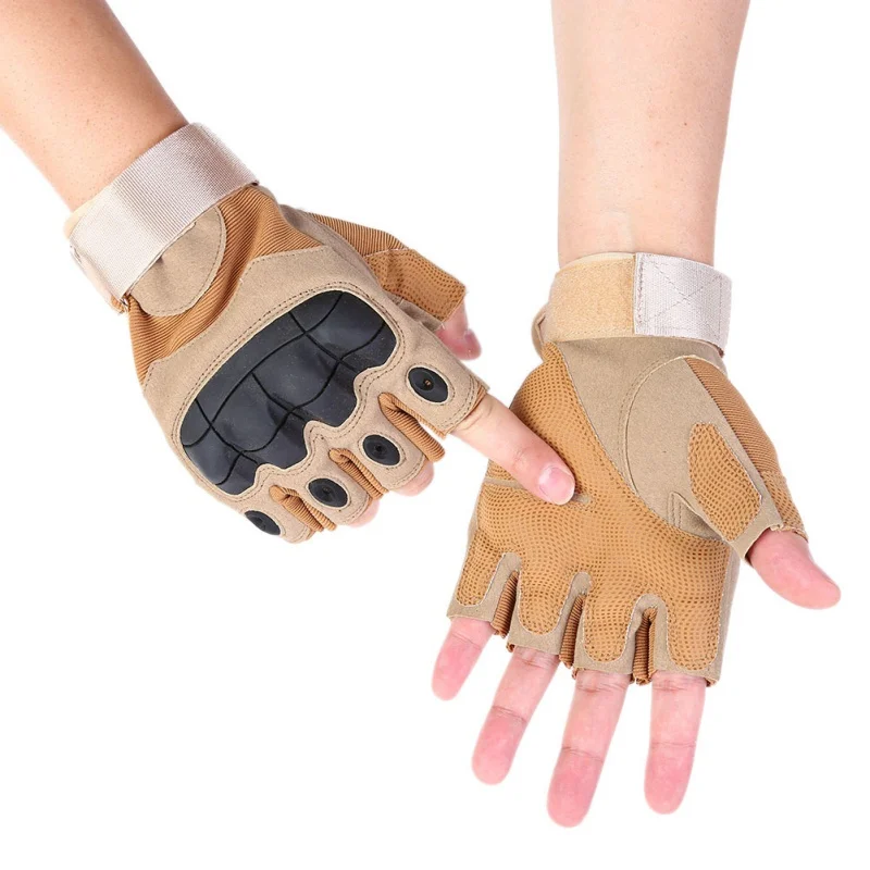 Противоскользящие тактические перчатки на полпальца, уличные военные защитные перчатки для пейнтбола, стрельбы, страйкбола, боевых резиновых тактических перчаток