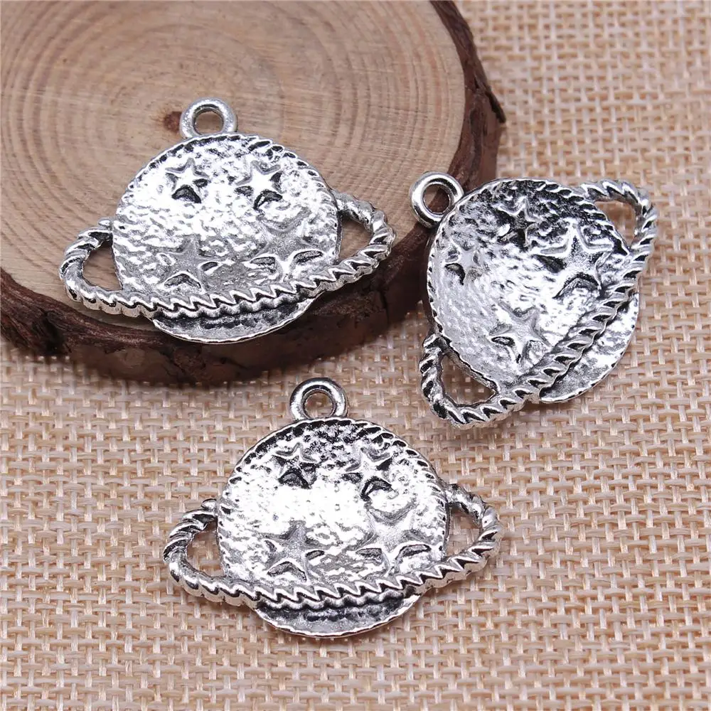 

4Pcs 35x27mm Antique Silver Color Universe Charms For DIY Bracelet Necklace Jewelry Making