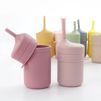 new design baby straw cups children drinking cups water bottles for girls bpa free 100 food grade silicone baby learning cups