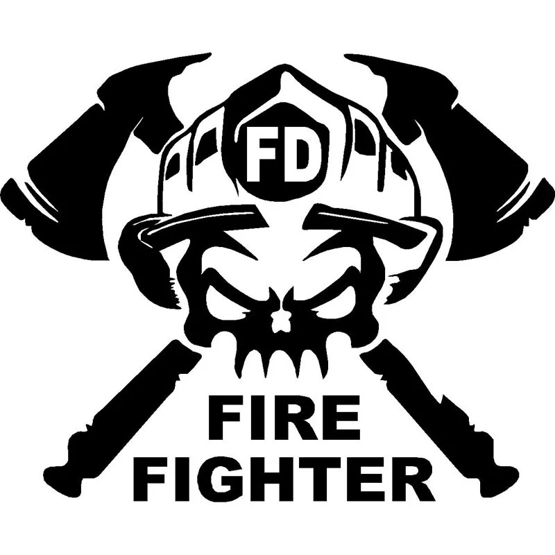 

Lifelike Car Sticker and Decals Fun FIRE FIGHTER Waterproof Bumper Boot Motorcycle Car Sticker and Decals PVC 15cm X 12cm