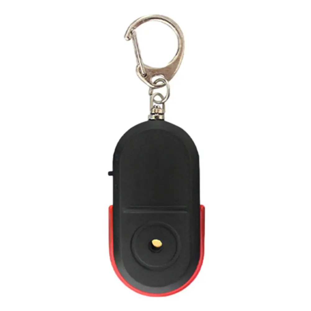 new key ring anti lost device voice control led whistle flashing beeping remote kids key bag wallet locators free global shipping