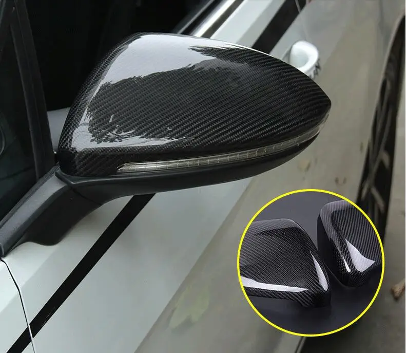 Боковые колпачки для зеркал Volkswagen Golf 6 GTI 7 MK7 R Jetta MK6 Scirocco (Carbon Look) Passat B7 B8 Polo 6R 6C MK5 PLUS