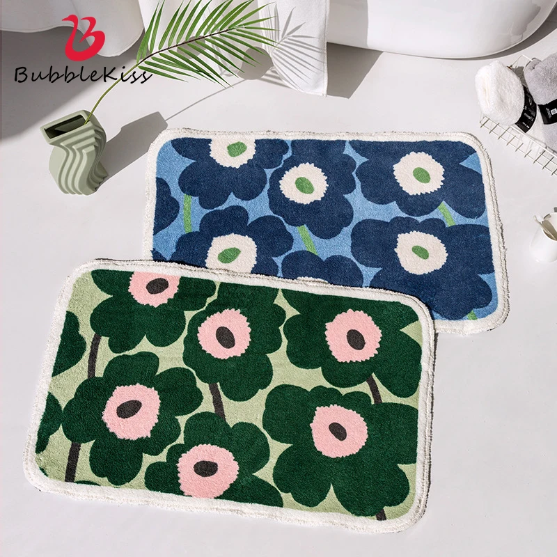 

Милый Плюшевый коврик для двери из овечьей шерсти с абстрактным цветочным принтом