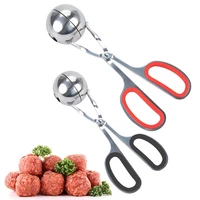 meat baller stainless steel meat baller tongs with detachable rubber grips meatball maker ice tongs ice cream for kitchen