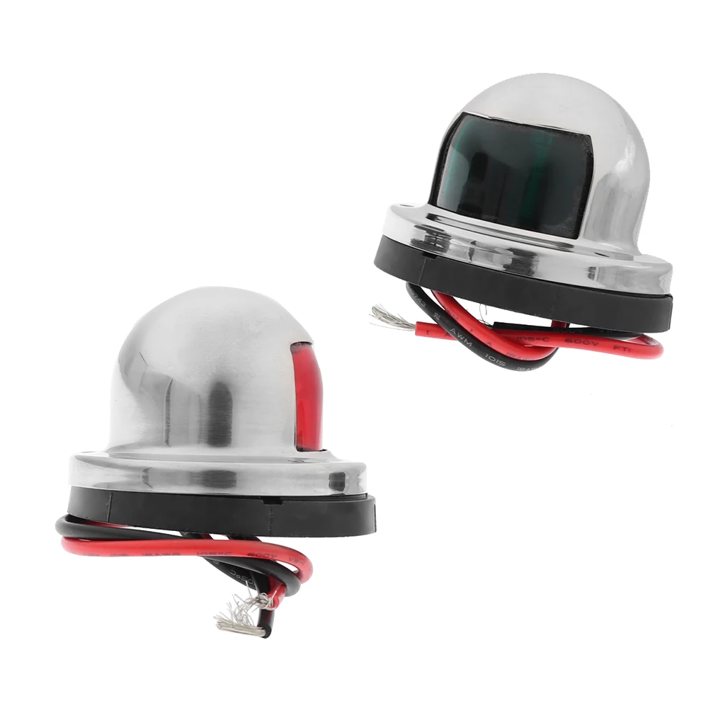 1 пара водонепроницаемые светодиодные навигационные фонари из нержавеющей стали