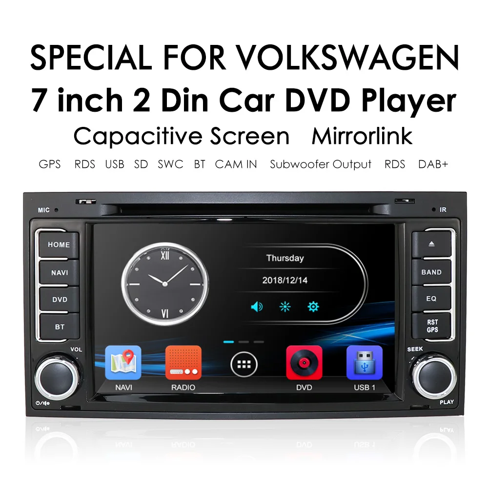 2 din Автомобильный мультимедийный DVD радиоплеер для VW Volkswagen Touareg 2004 2011 транспортер