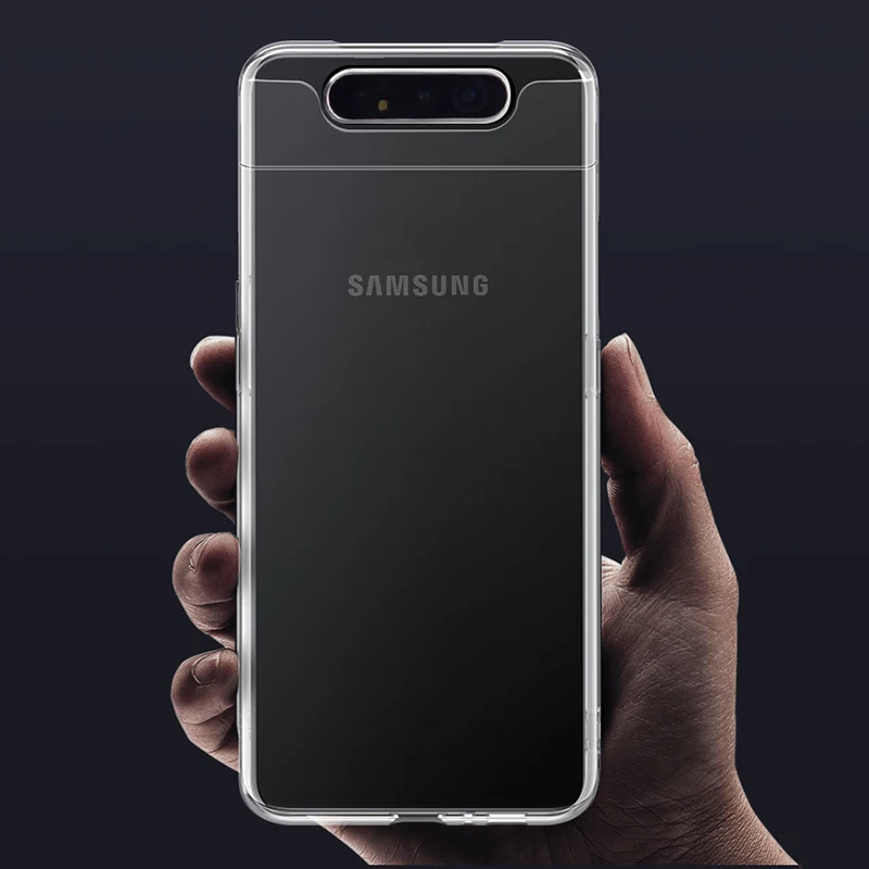 MAKAVO Премиум ТПУ чехол для Samsung Galaxy A80 тонкий прозрачный силиконовый мягкий