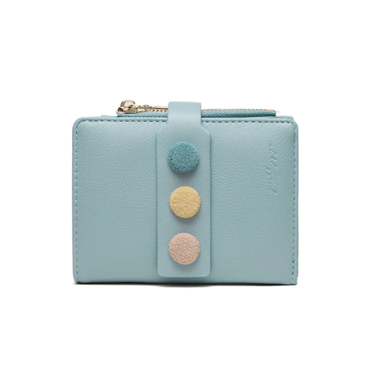 Новинка 2020 простой дизайн цветная пряжка три сложения много карт короткий