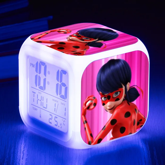 24 Girls Boys Toy Kids Alarm Clock wekker digital Alarm clock Animation Alarm clock wake up light reveil table reloj despertador - Цвет: 24